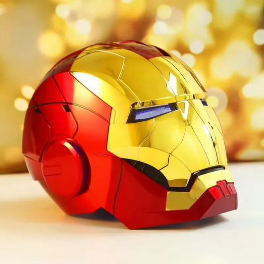 Ultimate Iron Man Cosplay Mark V Helmet - Jarvis Voice Control Metal Mask MK5