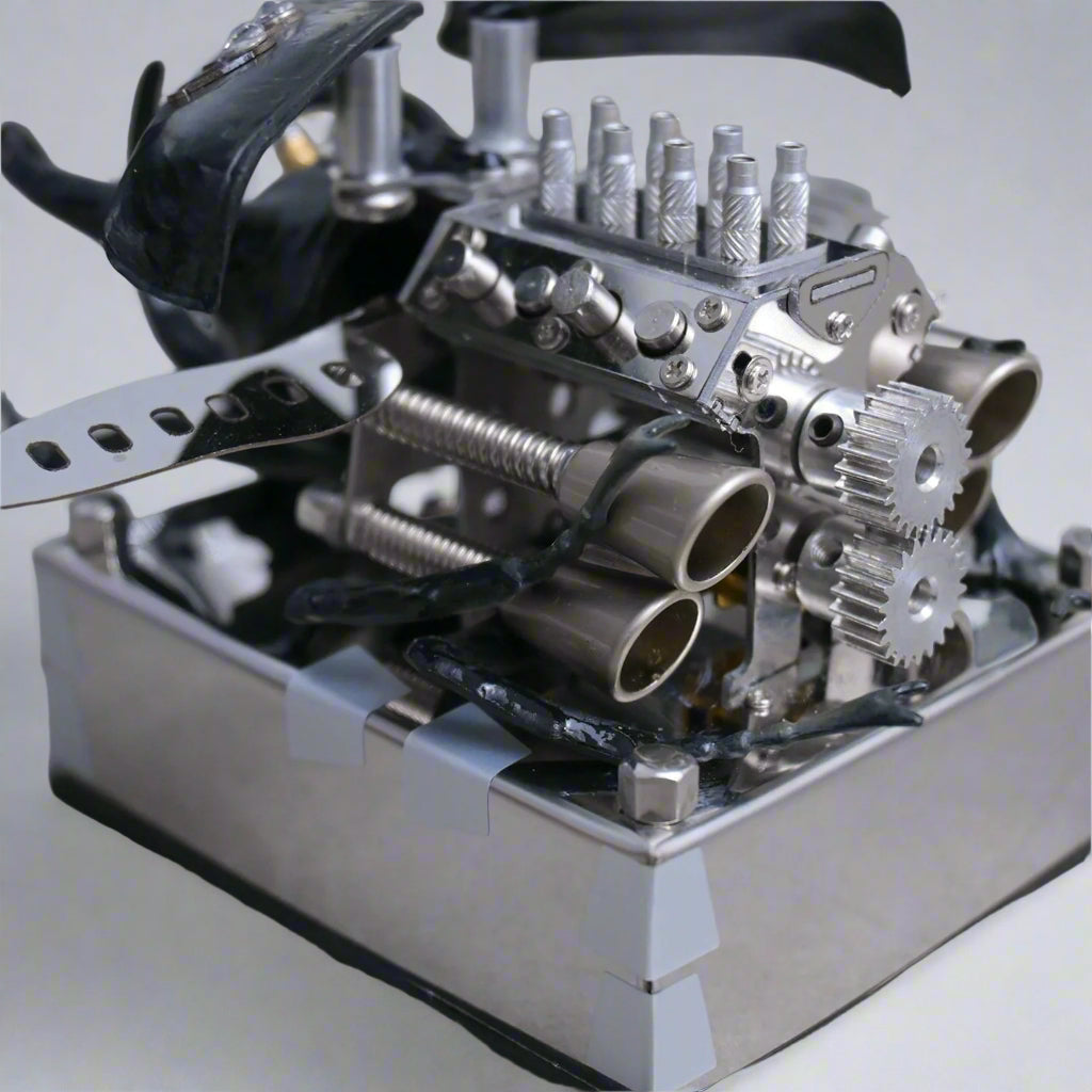 DIY V8 Engine Model Kit - Premium Metal Mechanical Beetle