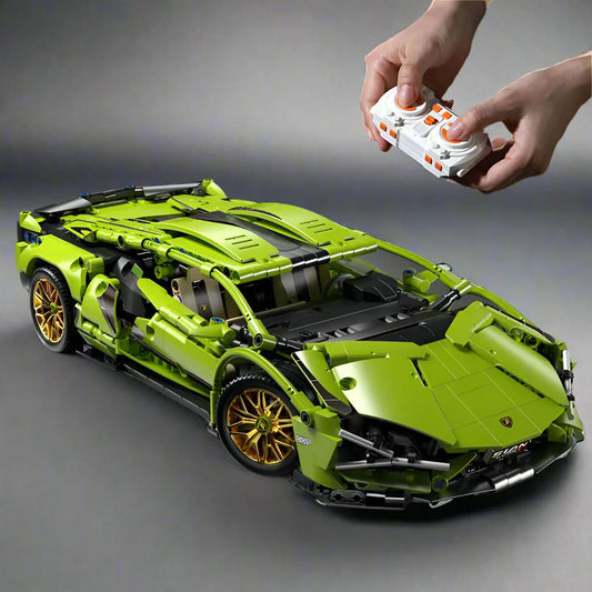 Remote Control Building Blocks Racing Car Kit - Lamborgini FK937 1:14 Scale Technical Model RC Supercar