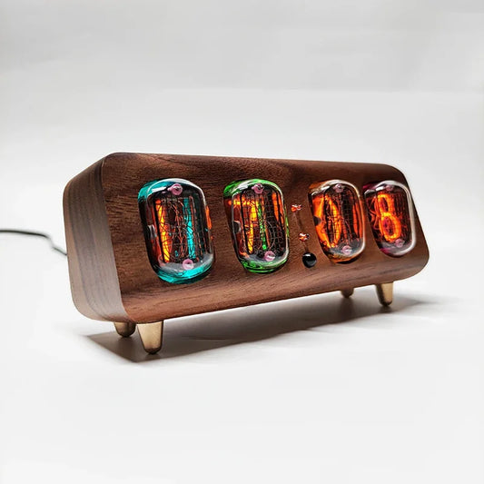 Retro Nixie Tube Digital Clock Creative Electronic Table Clock Nordic Living Room Decoration Smart Bluetooth Control