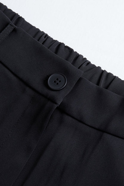 Black High Waist Tailored Trousers by Unlimited Selections