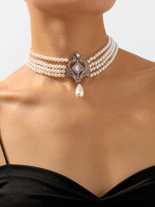 Elegant Faux Pearl Choker Necklace by Unlimited Selections