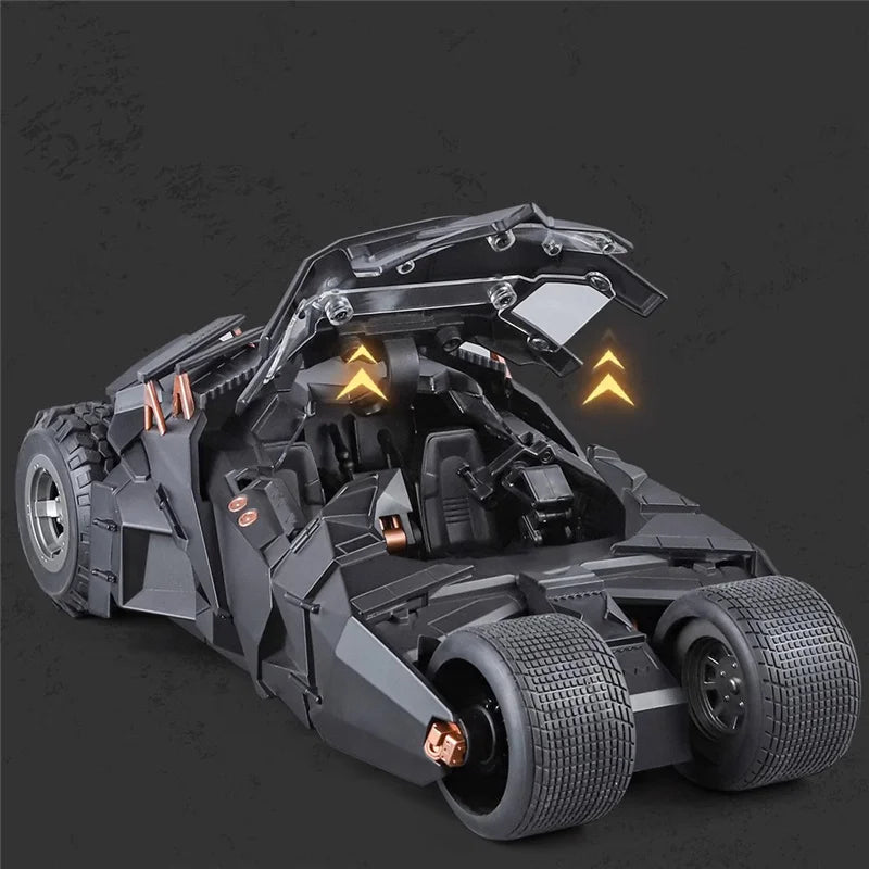 1/18 Classic Batman Movies Car 2008 Batmobile Alloy Diecast Metal Toy Race Car Model Sound Light Kids Gifts