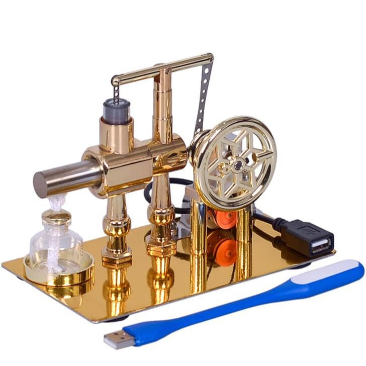 Educational Stirling Engine Generator with LED Power Display