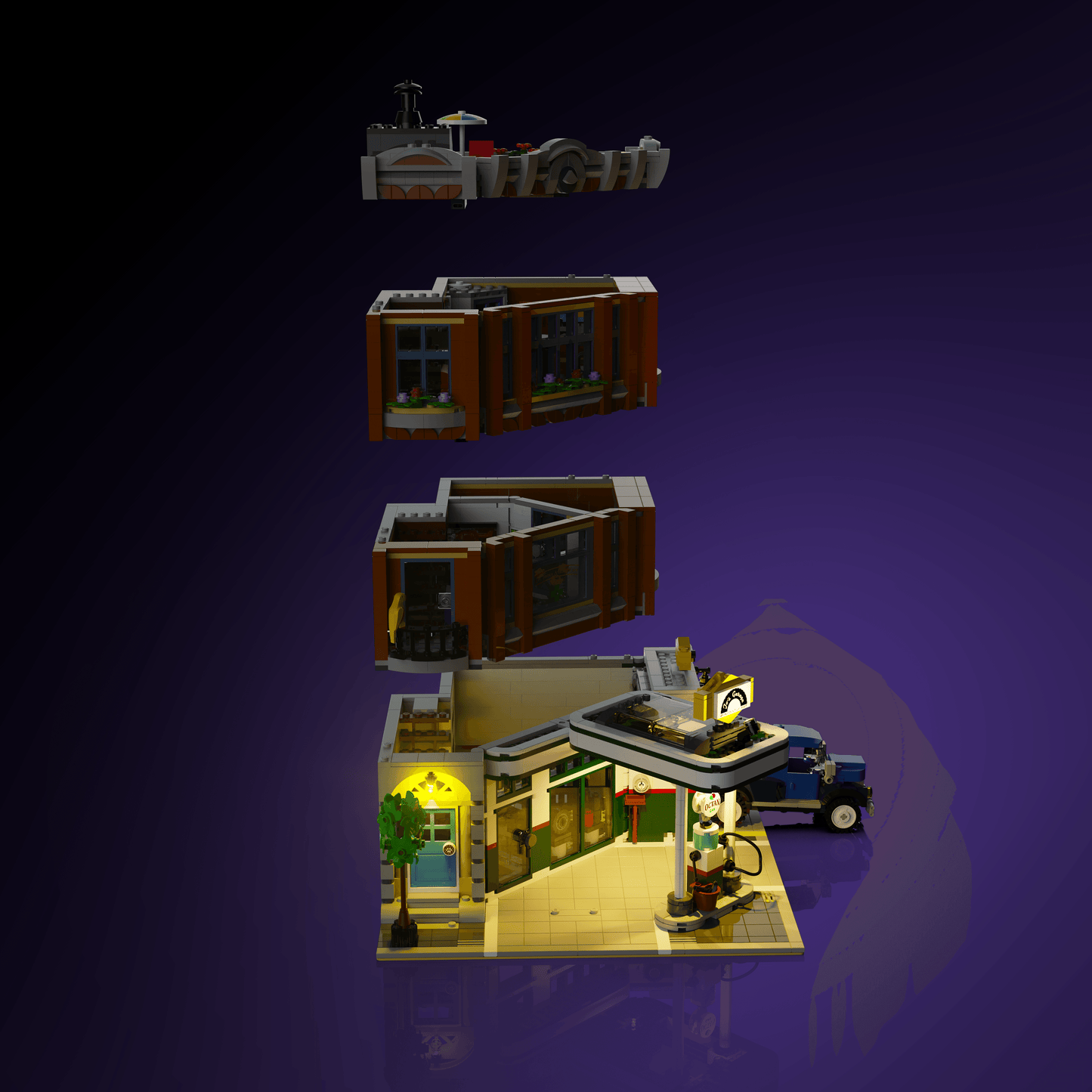 Light Kit for LEGO® Corner Garage