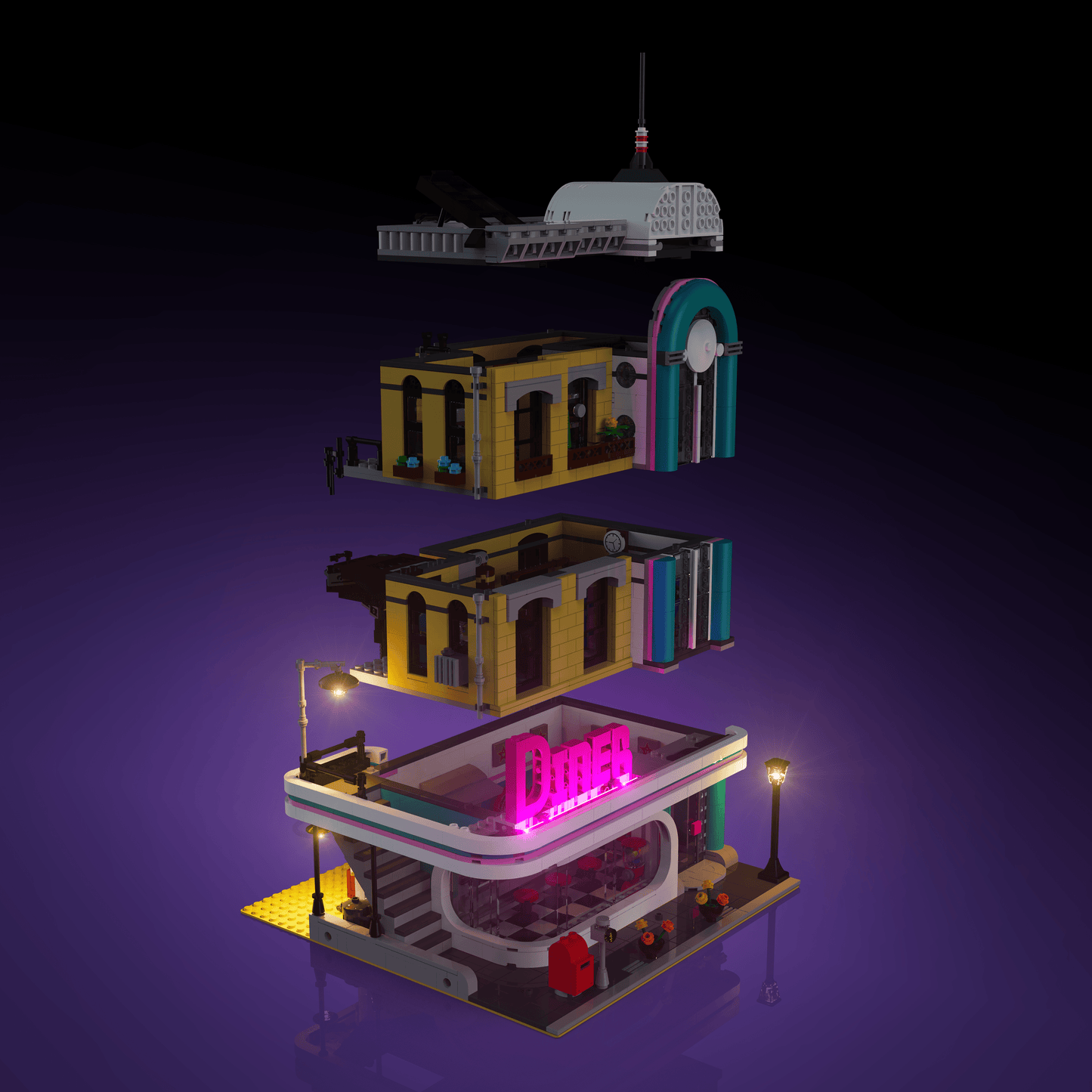 Light Kit for LEGO® Downtown Diner