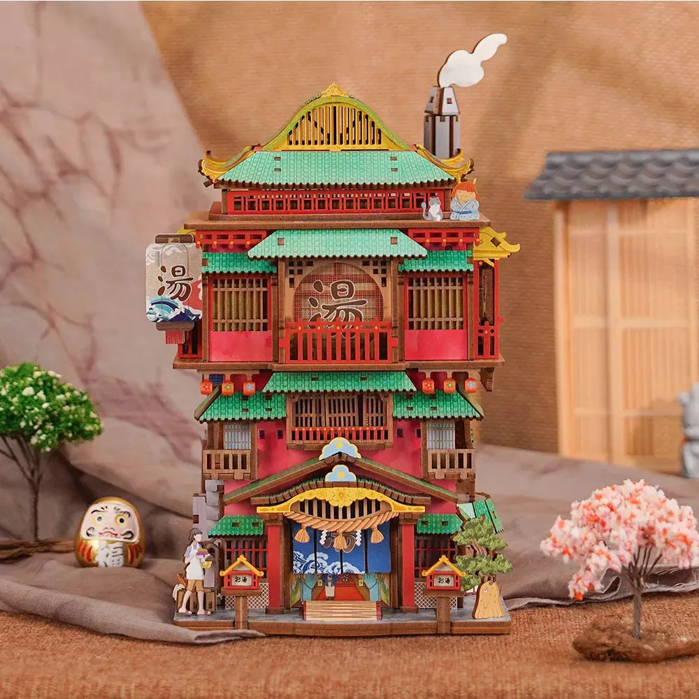 3D Wooden Puzzle Onsen Saga Miniature kit