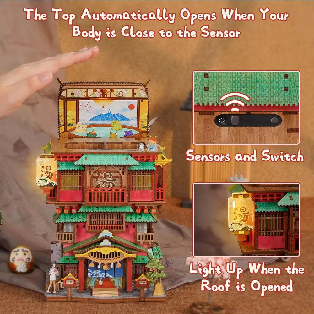3D Wooden Puzzle Onsen Saga Miniature kit