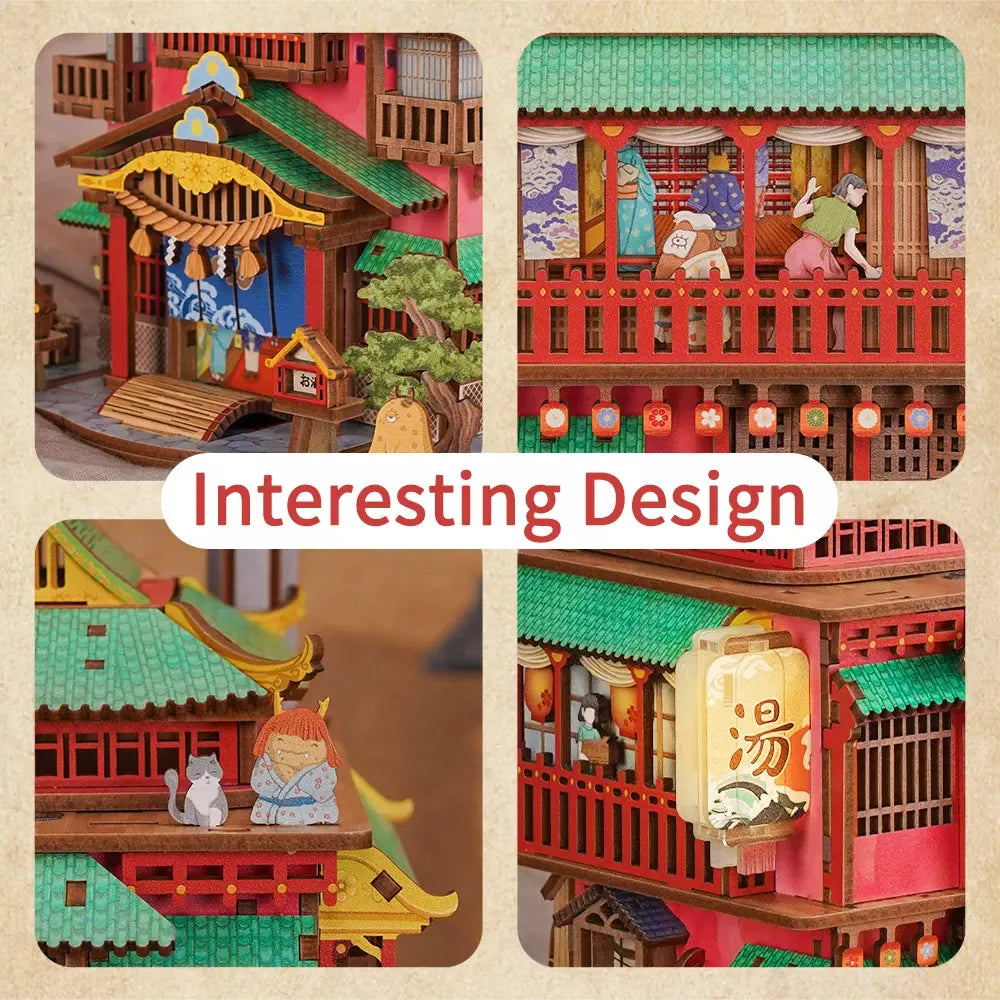 3D Wooden Puzzle Onsen Saga Miniature kit