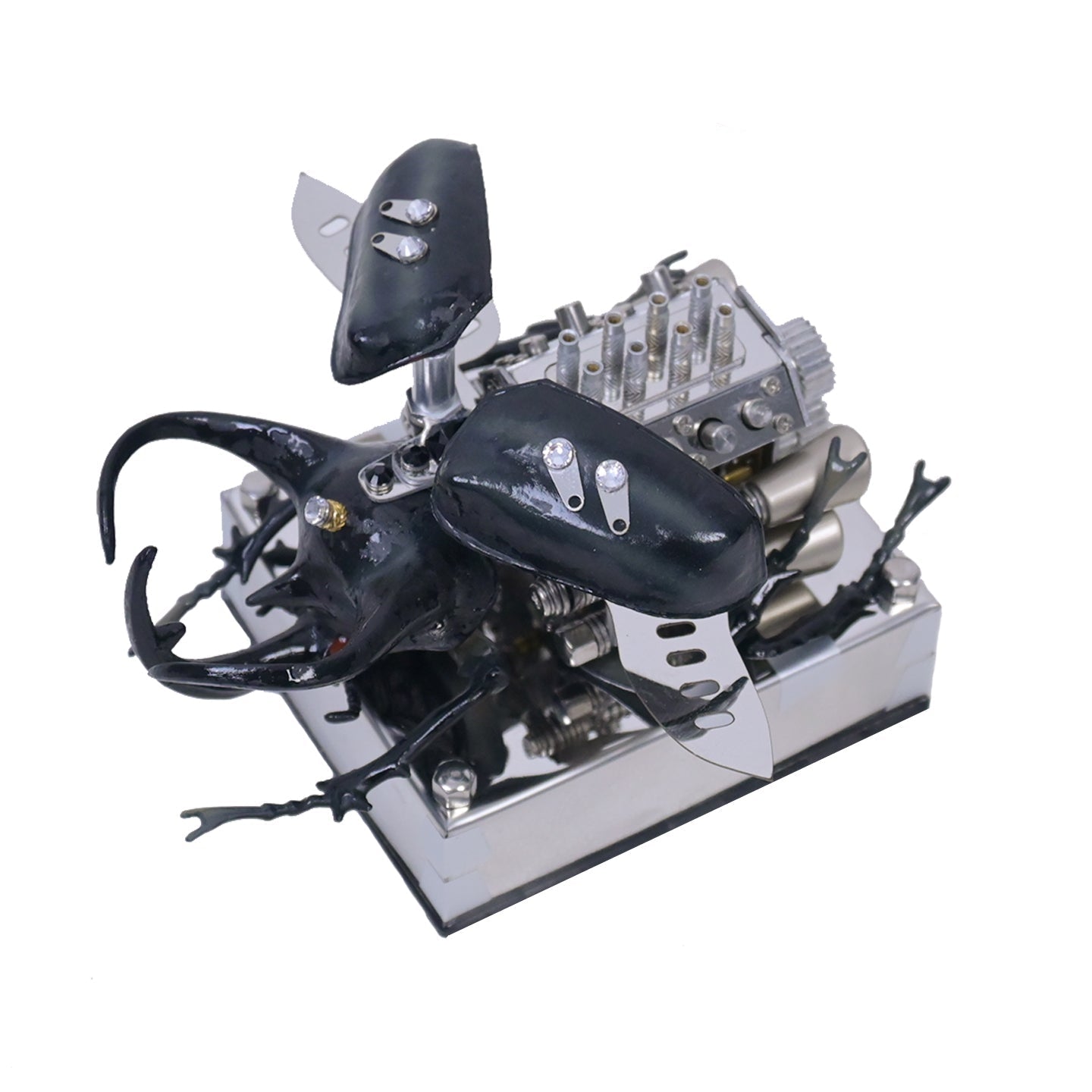 DIY V8 Engine Model Kit - Premium Metal Mechanical Beetle