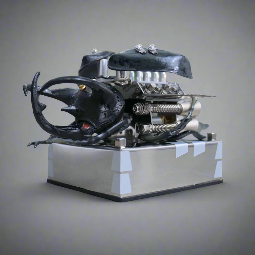 DIY V8 Engine Model Kit - Premium Metal Mechanical Beetle