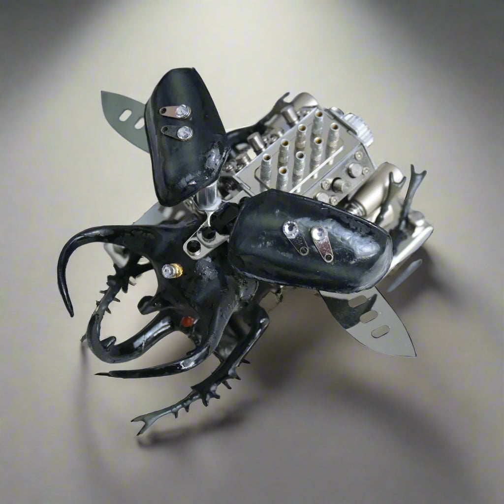 DIY V8 Engine Model Kit - Premium Metal Mechanical Beetle