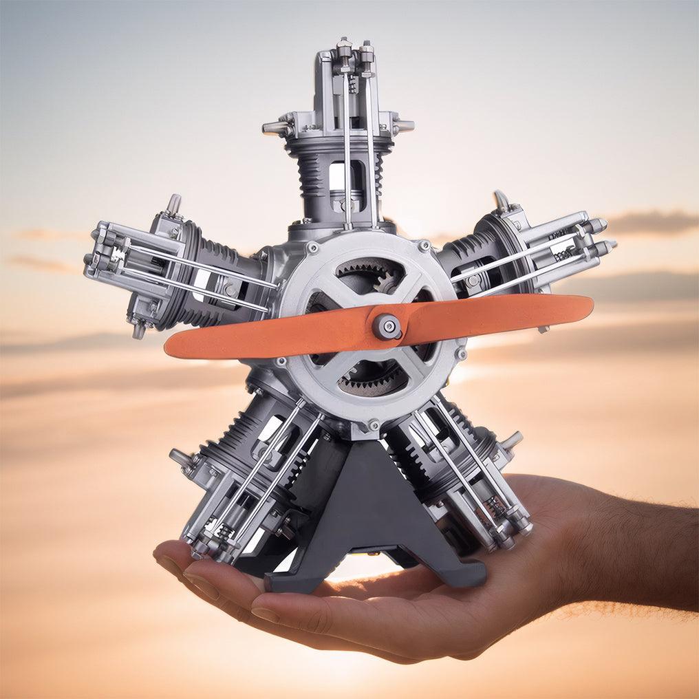 DIY 1/6 Full Metal 5 Cylinder Radial Engine Model Kit