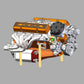 DIY 1/6 Gasoline Internal Combustion V8 Water-Cooled Engine 44CC Model Kit