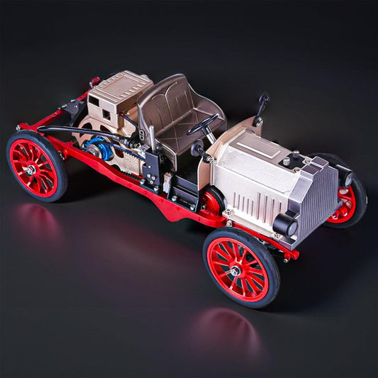 DIY Educational Metal Mechanical Classic Car Mini Electric Single-cylinder Engine Assembly Kit