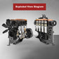 DIY OHC L4 Engine 14CC Gasoline Water-cooled Engine Model Kit FS-L400BGC