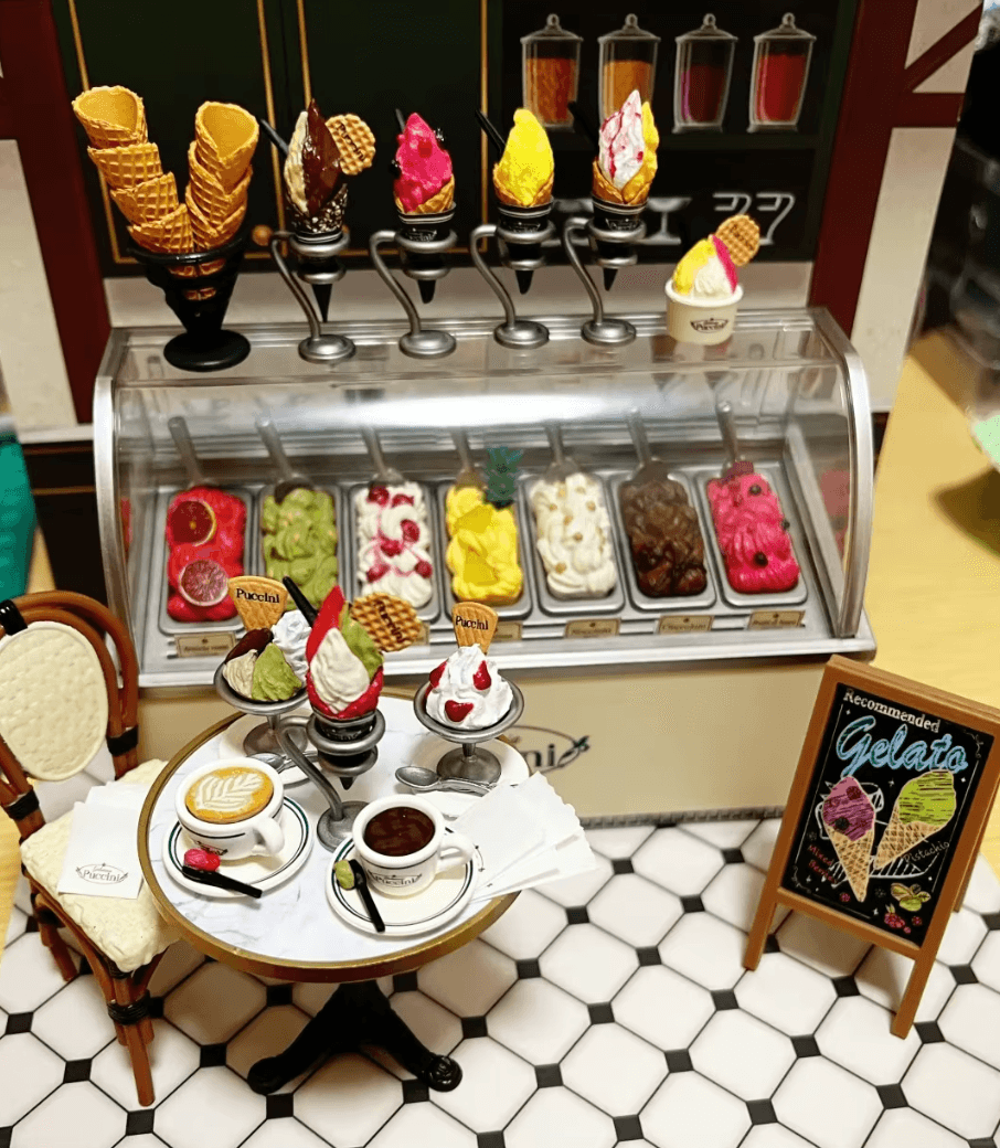 Ice Cream Cone Shop The Desired Old Shop Miniature