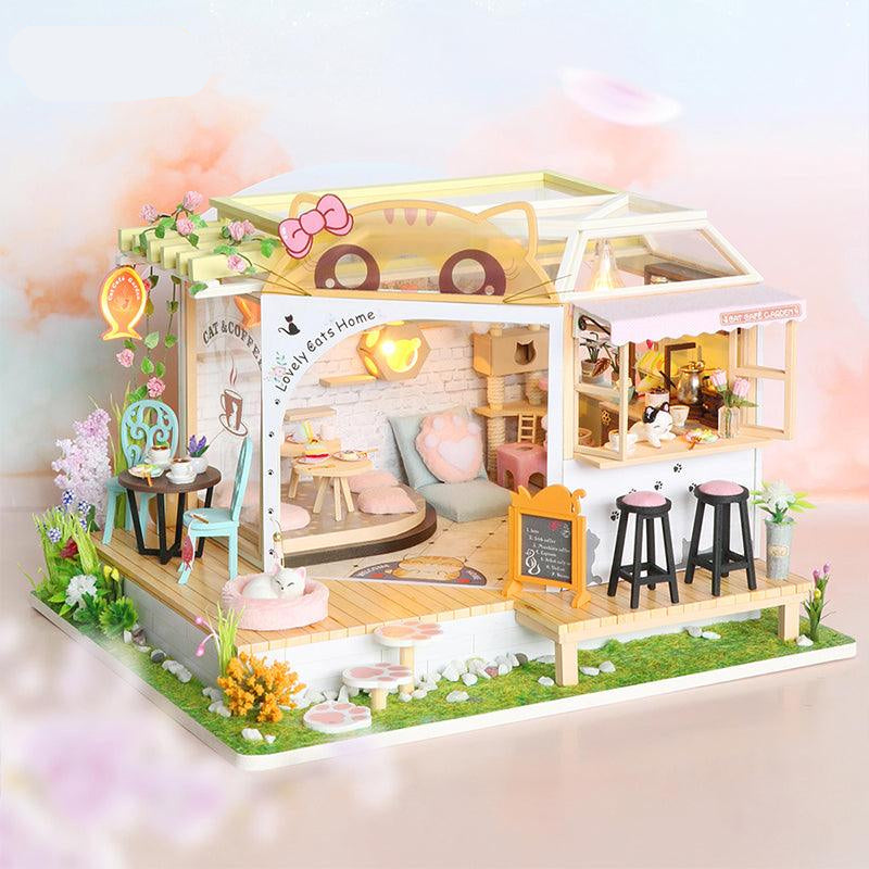 DIY Dollhouse Kit (Cat Coffee Garden)