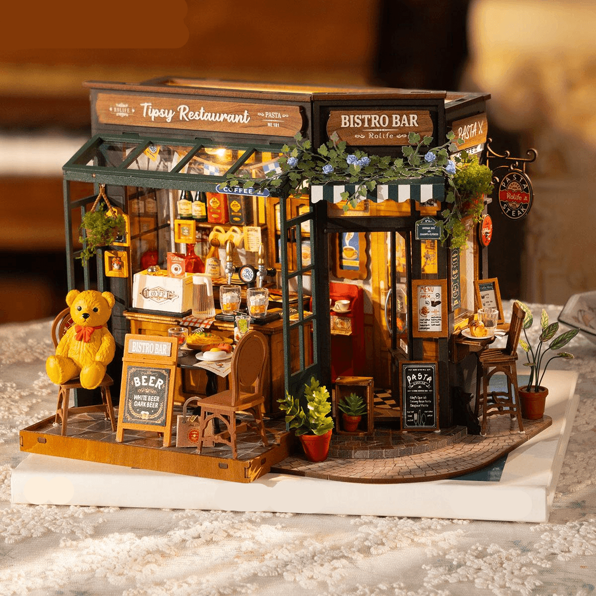 DIY Miniature French Bistro Kit - Tipsy Restaurant