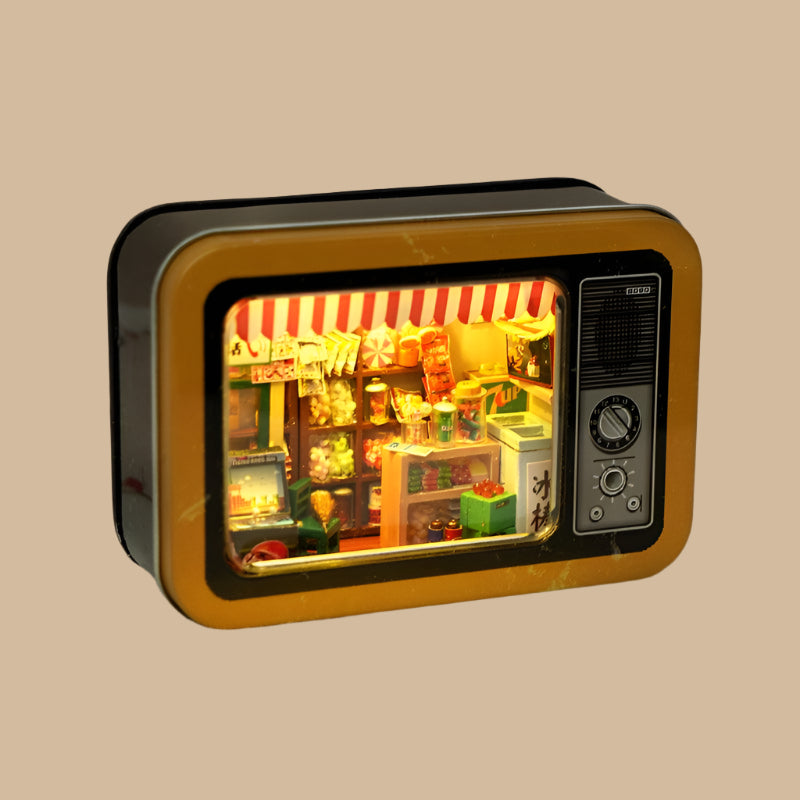DIY Dollhouse Kit (Retro TV Miniature Room - TH18-20)