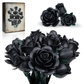 Eternal Black Rose Bouquet Building Blocks