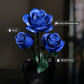 Eternal Blue Rose Bouquet Building Blocks Set