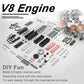 DIY V8 Engine Model With Starter Kit That Run 28cc Gasoline/Nitro Engine KIT FS-V800