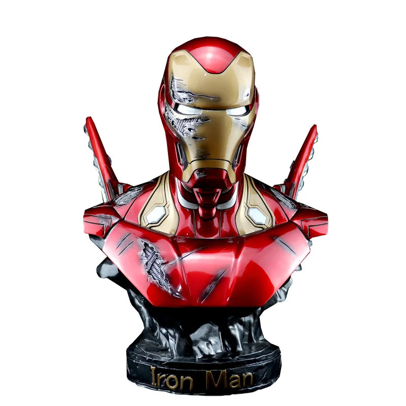 Avengers Marvel Iron Man MK50 Half Body 36cm Resin Statue - Collectible Desktop Ornament Gift Action Figure
