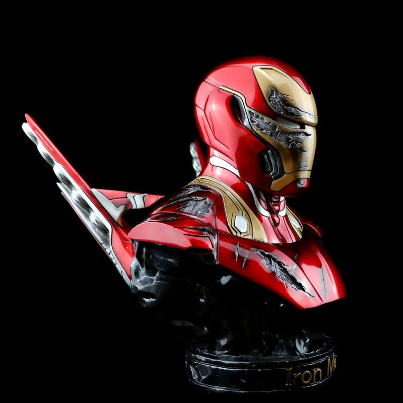 Avengers Marvel Iron Man MK50 Half Body 36cm Resin Statue - Collectible Desktop Ornament Gift Action Figure