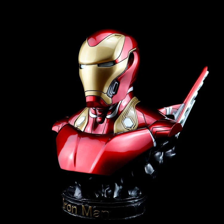 Avengers Marvel Iron Man MK50 Half Body 36cm Resin Statue - Collectible Desktop Ornament Gift Action Figure