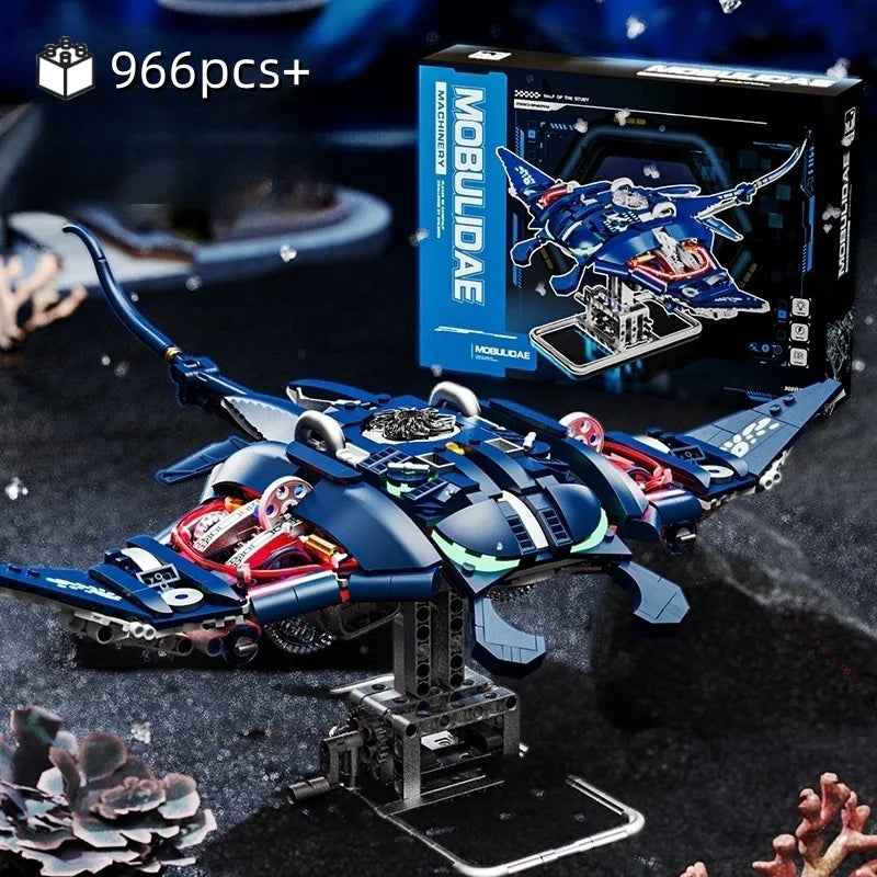 Mechanical Devil Fish Building Blocks Set