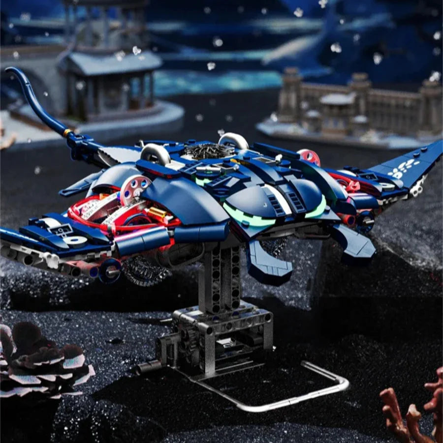 Mechanical Devil Fish Building Blocks Set