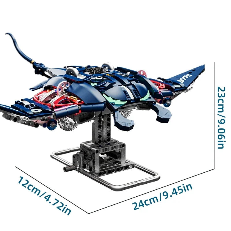 Mechanical Devil Fish Building Blocks Set