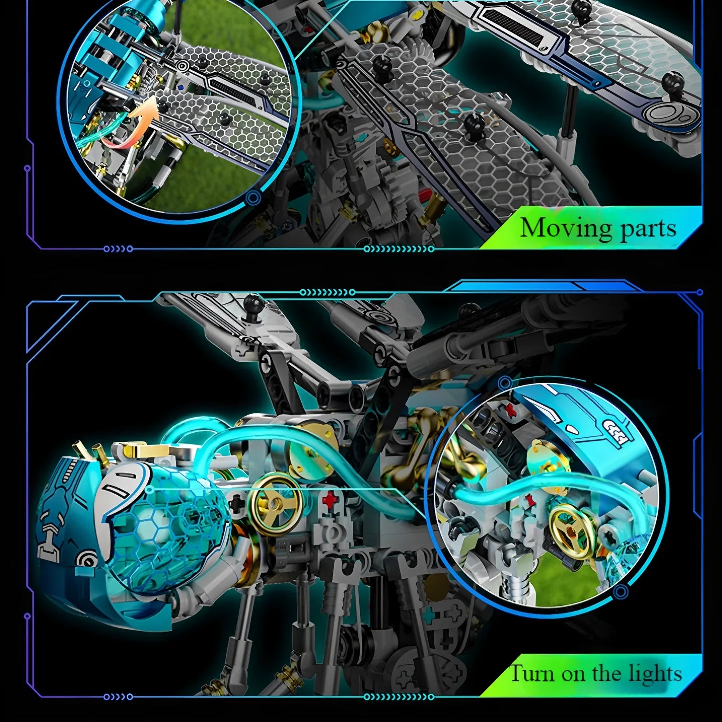 Mechanical Dragonfly Building Blocks Set