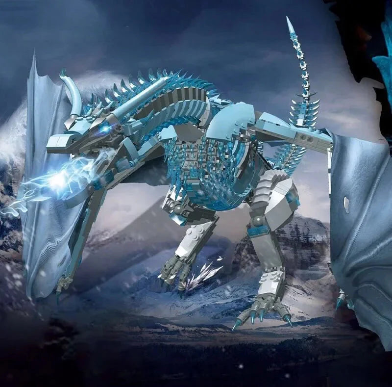 Mechanical Giant Dragon Master Building Blocks Set