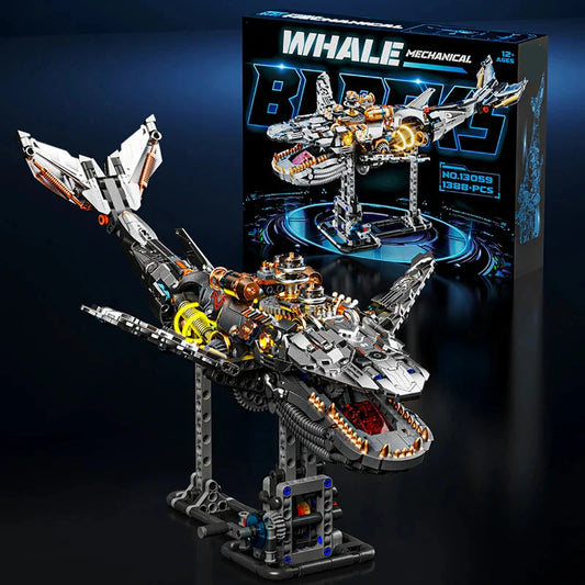Mechanical Whale Building Blocks Set