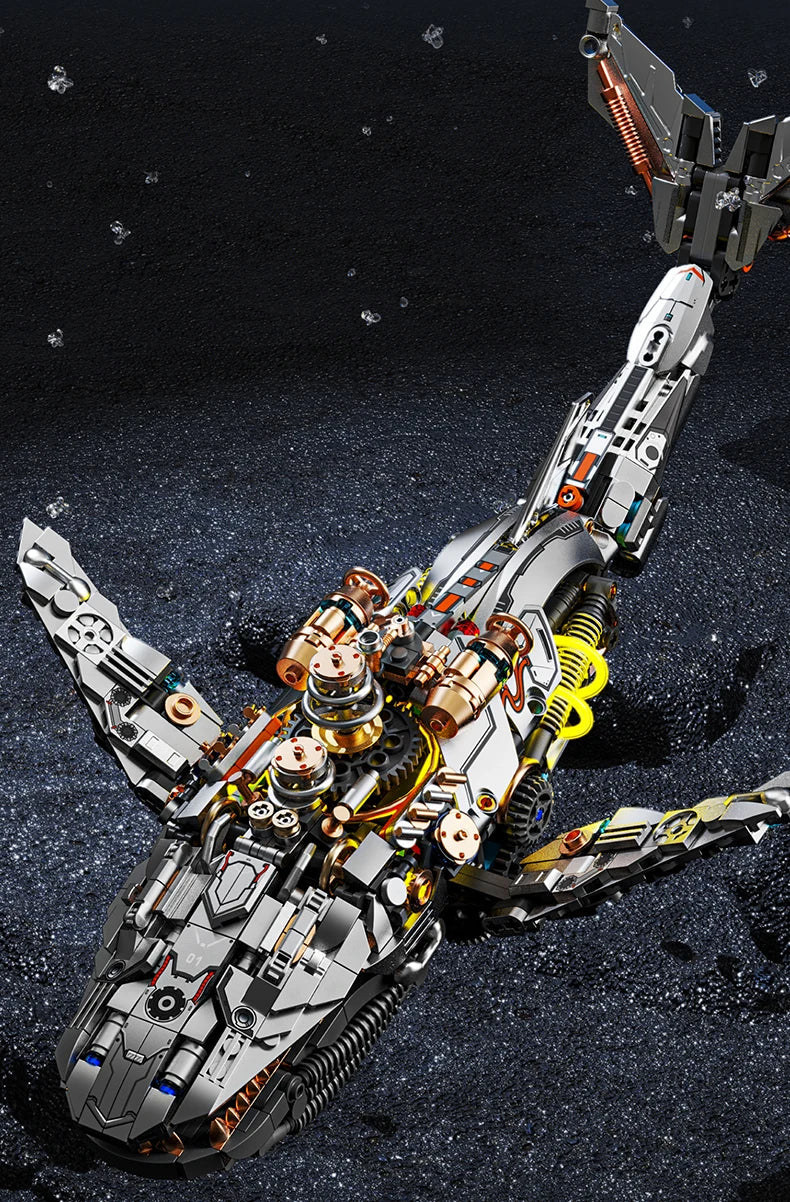 Mechanical Whale Building Blocks Set