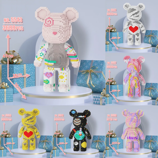3688 Piece Oversized Bear Character DIY Gift Model - Building Blocks Set
