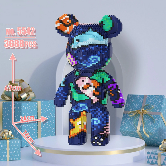 3688 Piece Oversized Bear Character DIY Gift Model - Building Blocks Set