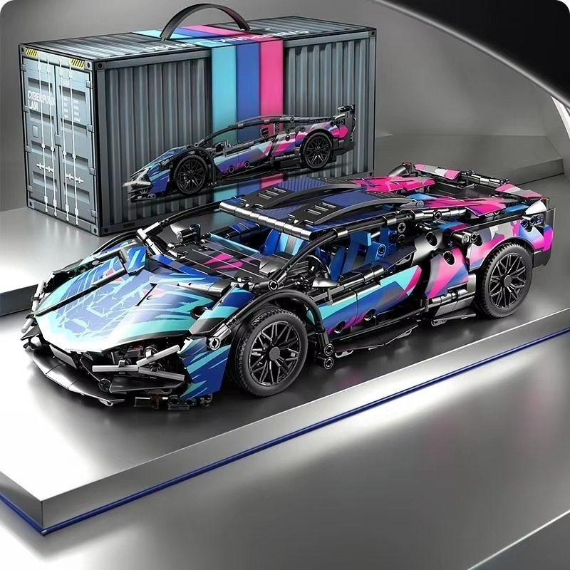 Remote Control Building Blocks Racing Car Kit - Lamborgini FK937 1:14 Scale Technical Model RC Supercar
