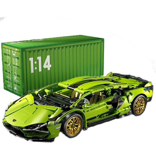 Remote Control Building Blocks Racing Car Kit - Lamborgini FK937 1:14 Scale Technical Model RC Supercar