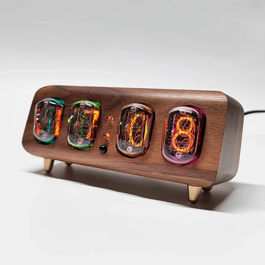 Retro Nixie Tube Digital Clock Creative Electronic Table Clock Nordic Living Room Decoration Smart Bluetooth Control