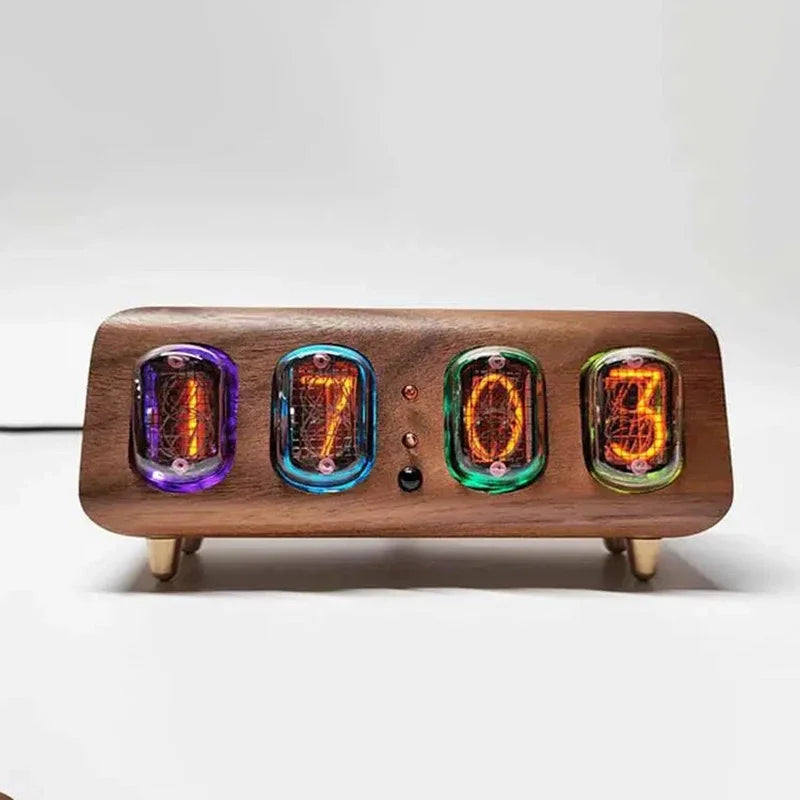 Retro Nixie Tube Digital Clock Creative Electronic Table Clock Nordic Living Room Decoration Smart Bluetooth Control