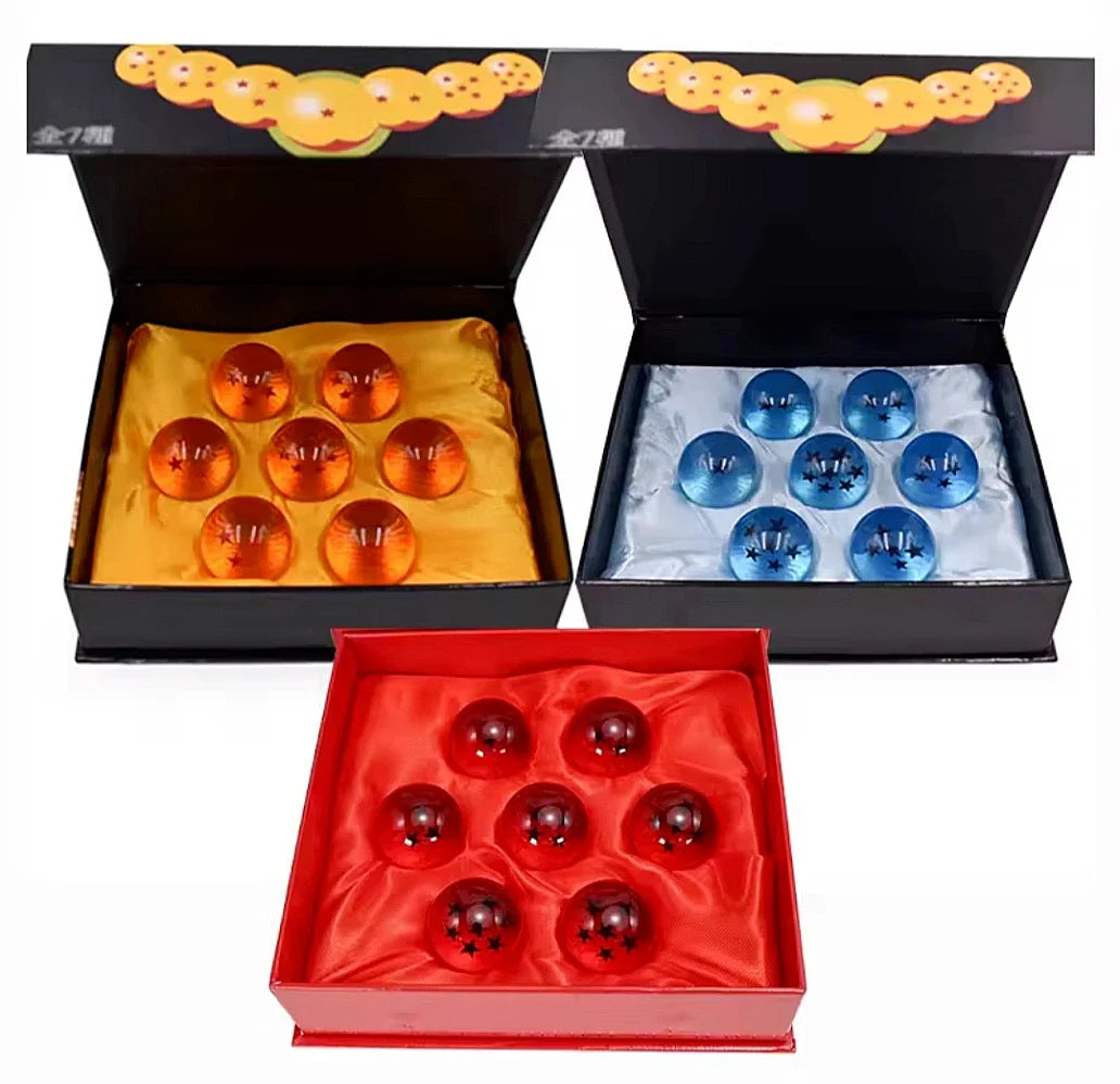 Complete 7 Stars Crystal Sphere Balls Dragon Ball Z Anime Collectible Set