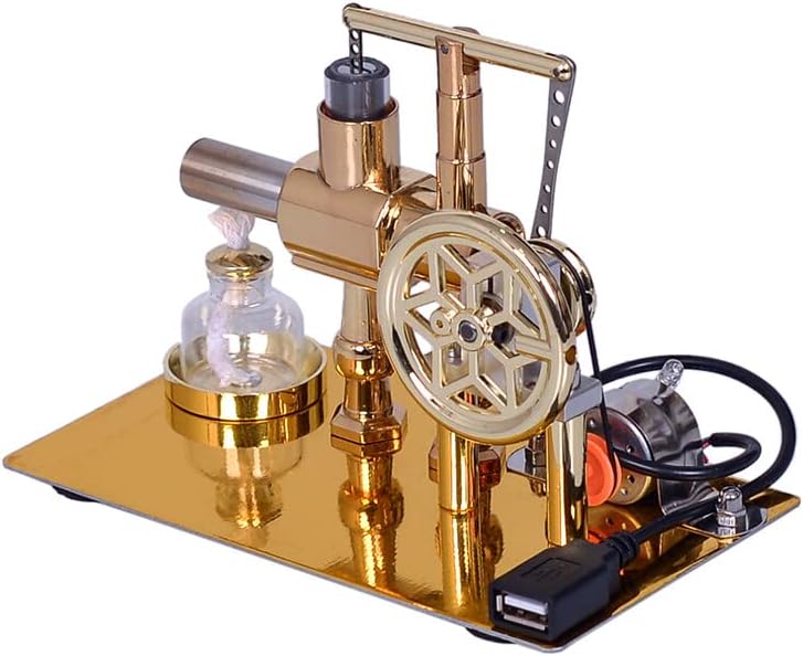 Educational Stirling Engine Generator with LED Power Display