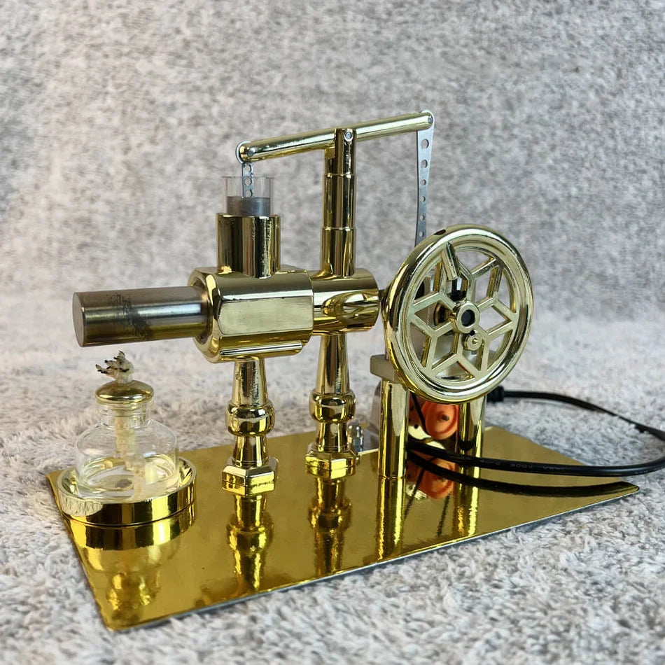 Educational Stirling Engine Generator with LED Power Display