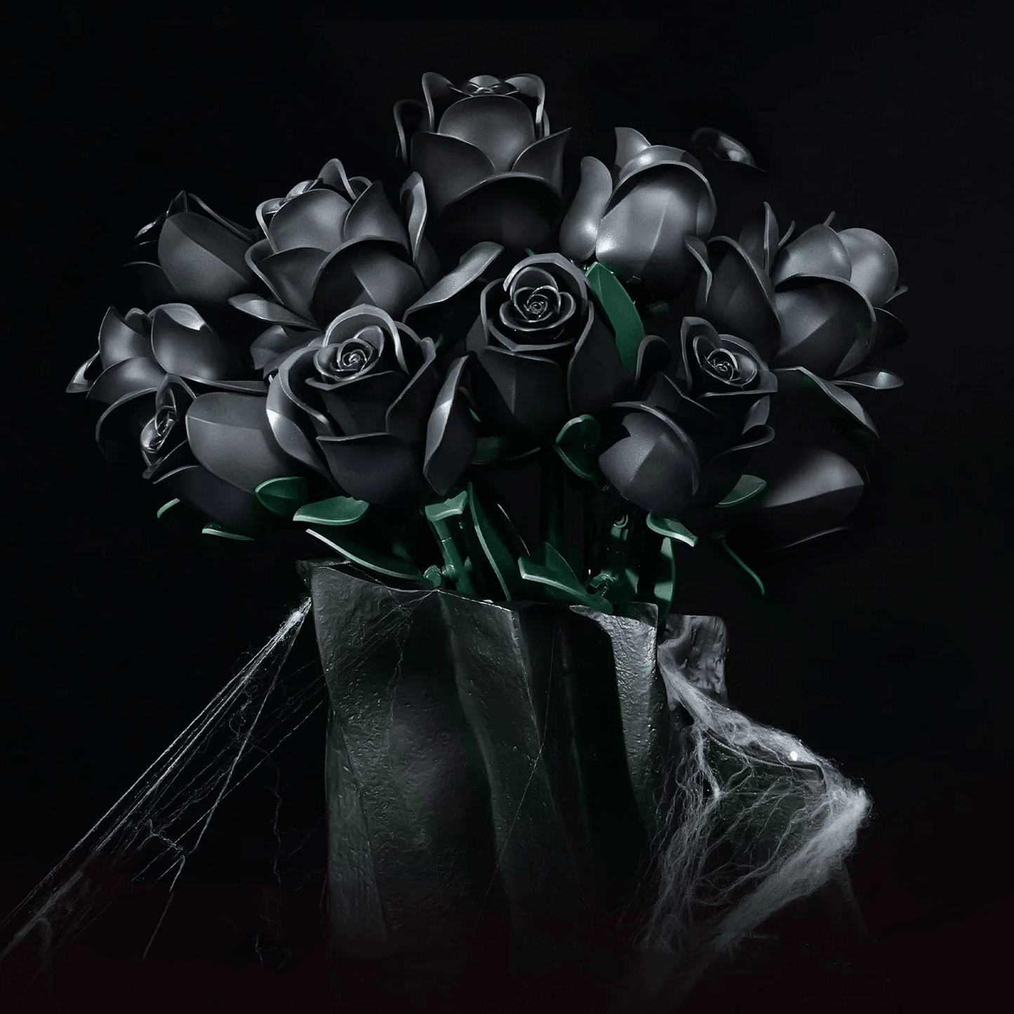 Eternal Black Rose Bouquet Building Blocks
